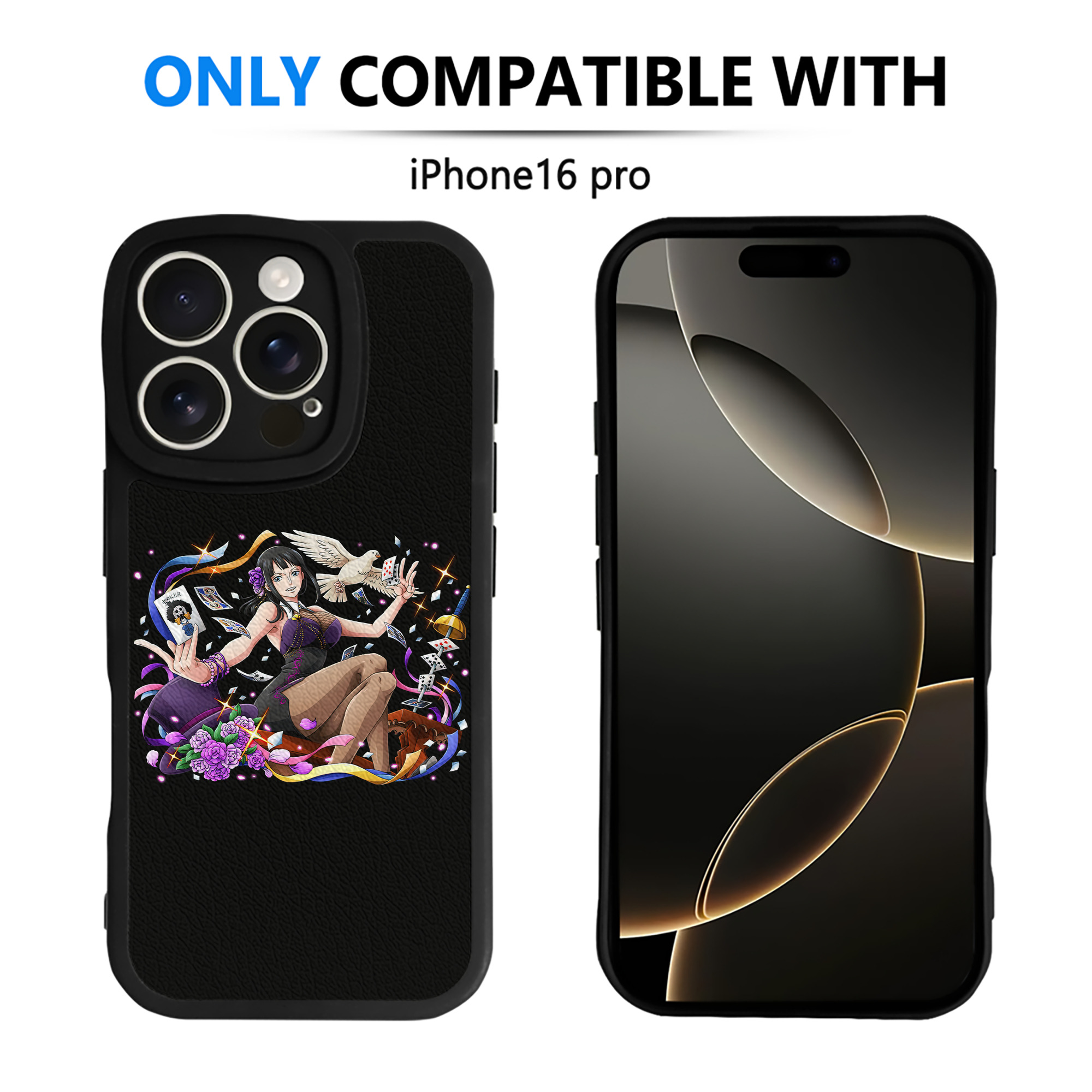 （画像用） ワンピース ニコ・ロビン ONE PIECE Nico Robin 【iPhone 16シリーズ対応】シリコンスマホケース（レザー調） 材質：シリコン